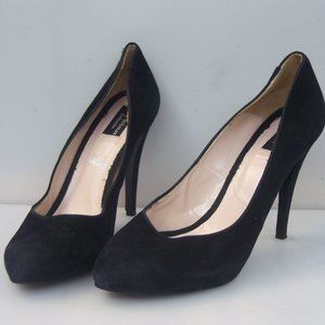 ZARA black suede pumps size 10